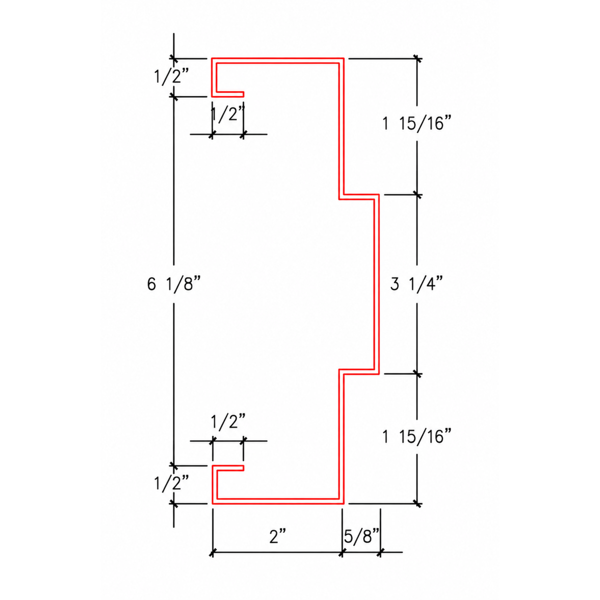 Welded steel door frame — corner detail