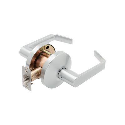 Falcon B581P6 Storeroom Cylindrical Lock with 6-Pin Keyed Cylinder, Dane Lever, Satin Chrome (626)