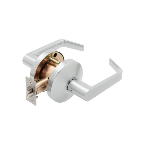 Falcon B581P6 Storeroom Cylindrical Lock with 6-Pin Keyed Cylinder, Dane Lever, Satin Chrome (626)