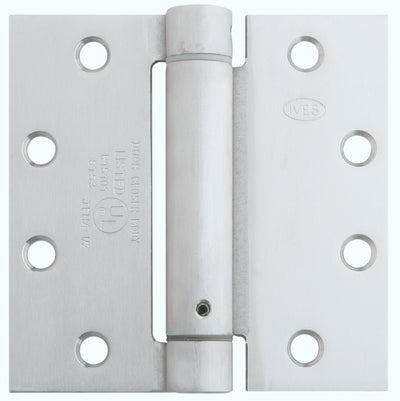 Ives 3SP1 4.5" x 4.5" Spring Hinge, Satin Chrome Plated (652) — Pack of 3