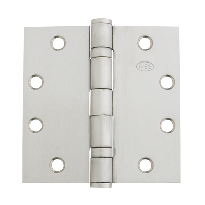 Ives 5BB1 4.5" x 4.5" Ball Bearing Butt Hinge, Satin Stainless Steel (630)