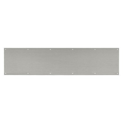 Ives 8400 Kick Plate 10" x 34", Beveled with Countersunk Screws, Satin Stainless Steel (US32D)