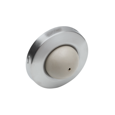Ives WS406/407CVX Wall Stop, Convex Rubber Bumper, Satin Chrome (US26D) — Pack of 10