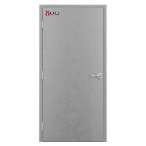 36 x 80 Flush Hollow Metal Door With Knockdown Drywall Frame, and Hardware Included - Self Closing Hinges and Cylindrical Lockset
