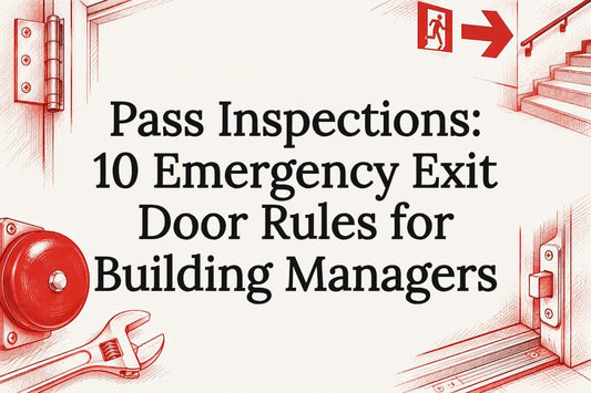 Red sketch accents for exit safety
