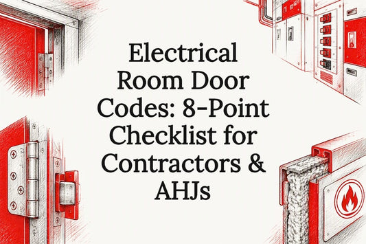 Electrical room door code checklist title card