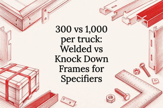 Welded and knock-down frame title card