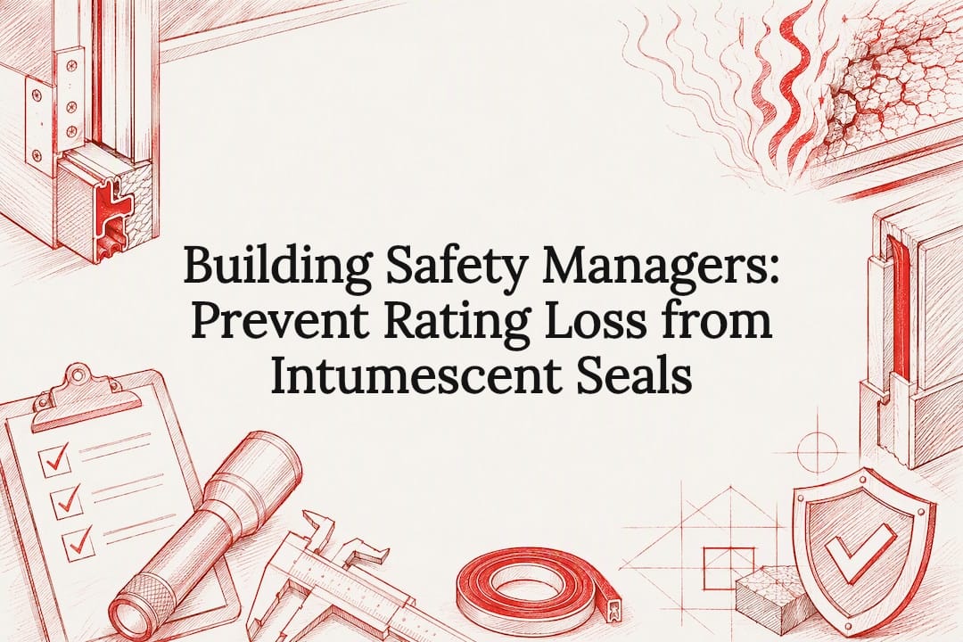 Decorative fire door seal title card