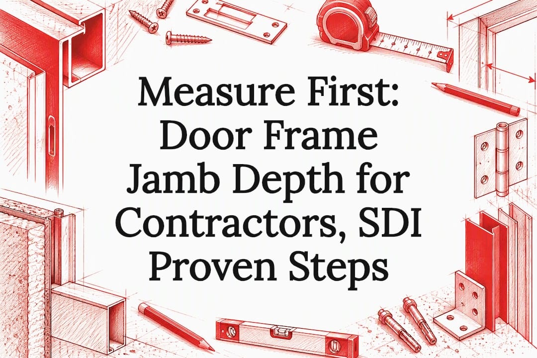 Decorative jamb depth measurement title card