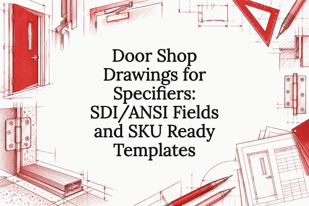 Door shop drawing title card illustration