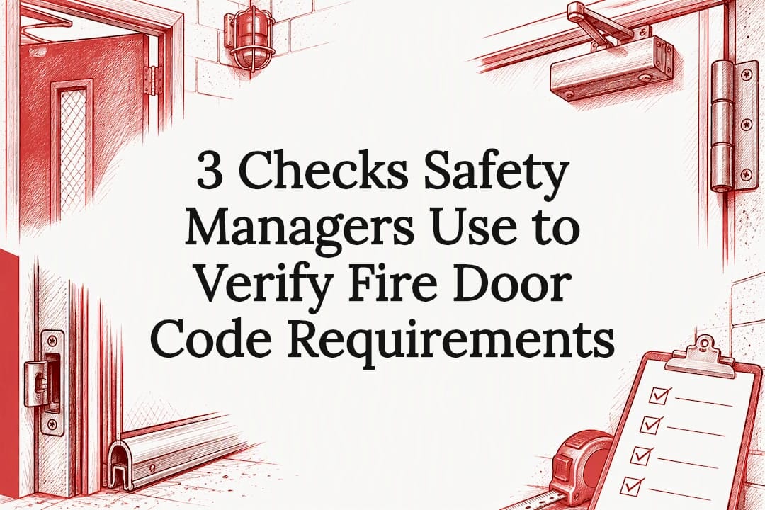 Fire door compliance title card illustration