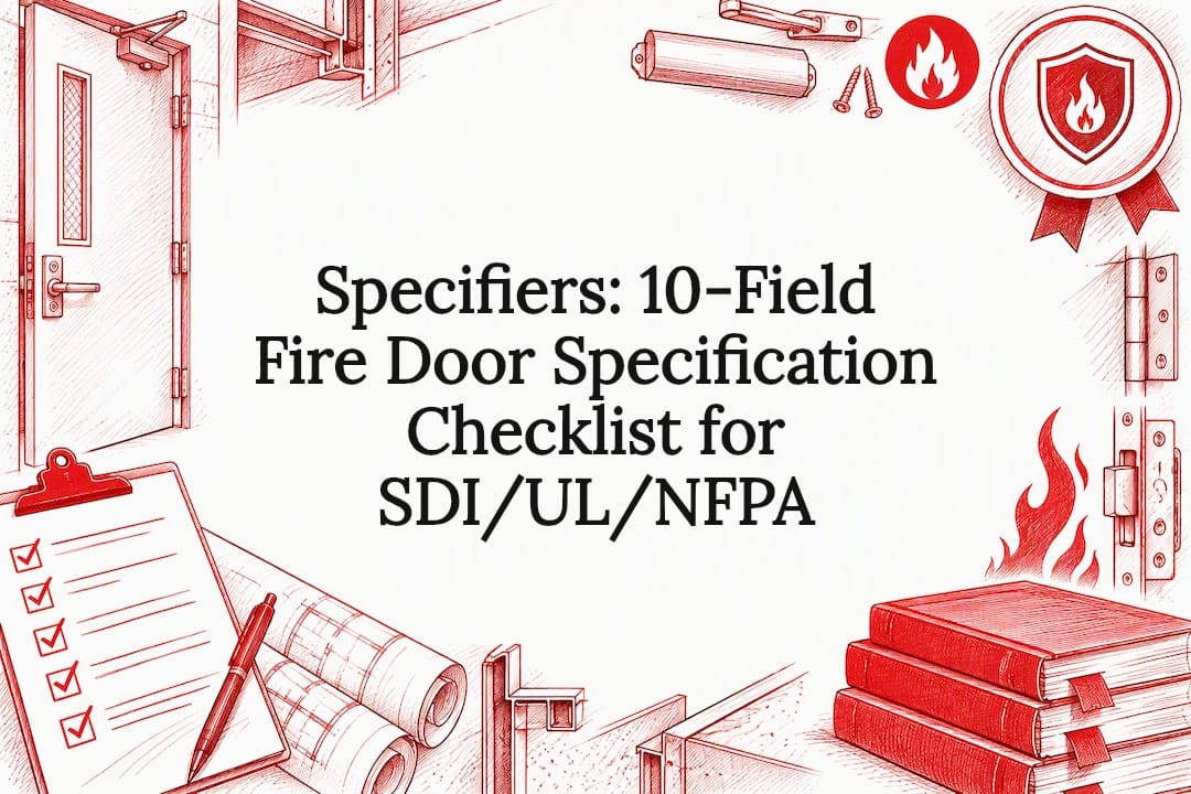 Fire door specification checklist title card