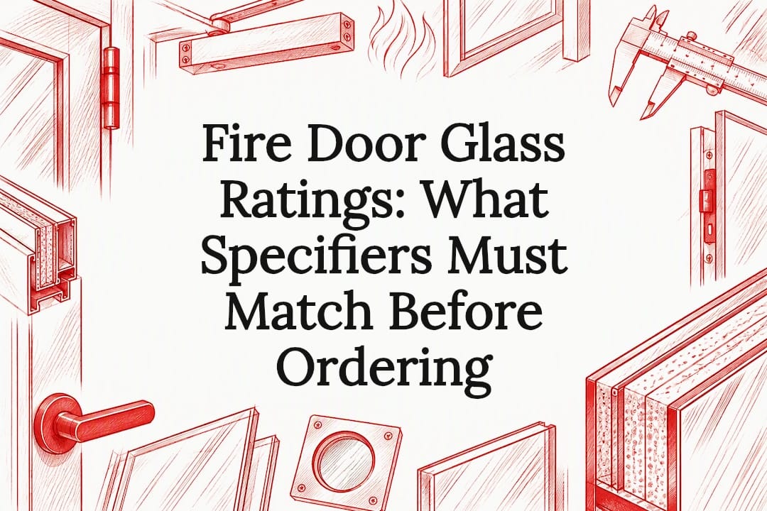 Sketch of a fire door with glazing