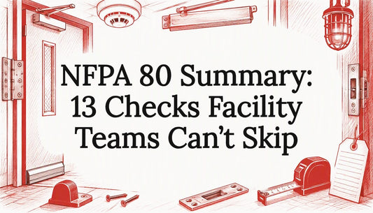 Sketch-framed NFPA 80 checklist title card