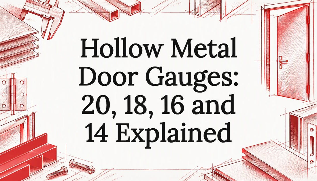 Decorative steel door gauge title card