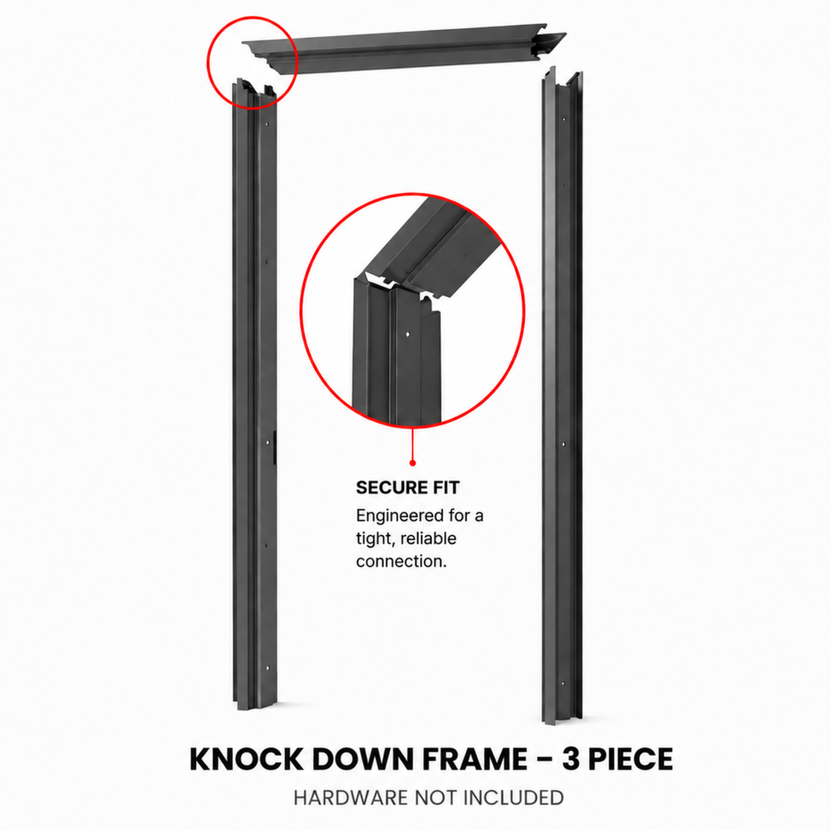 Knock-down steel door frame
