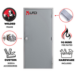 Load image into Gallery viewer, 30 in. x 80 in. Hollow Metal Door With Welded Frame, and Hardware Included
