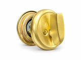 Cylinder Deadbolt 3501 Grade 2 stainless steel single cylinder deadbolt in satin brass – view 2