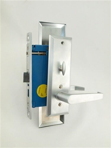 Apartment/Office Heavy Duty Mortise Entrance Lever Lockset Satin Chrome Finish Right Hand