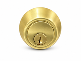 Cylinder Deadbolt 3501 Grade 2 stainless steel single cylinder deadbolt in satin brass – view 6