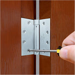 Load image into Gallery viewer, Adjustable Commercial UL Spring Hinges, 4.5 Inch Square in Satin Chrome - Self Closing Hinges - Door Closing Hinges - 3 Pack
