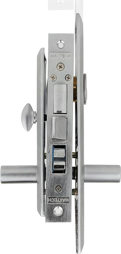 Apartment/Office Heavy Duty Mortise Entrance Lever Lockset Satin Chrome Finish Right Hand
