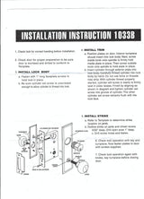Maxtech 1033B mortise lock installation instructions