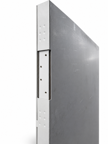 Hinge edge with seven gauge hinge reinforcements
