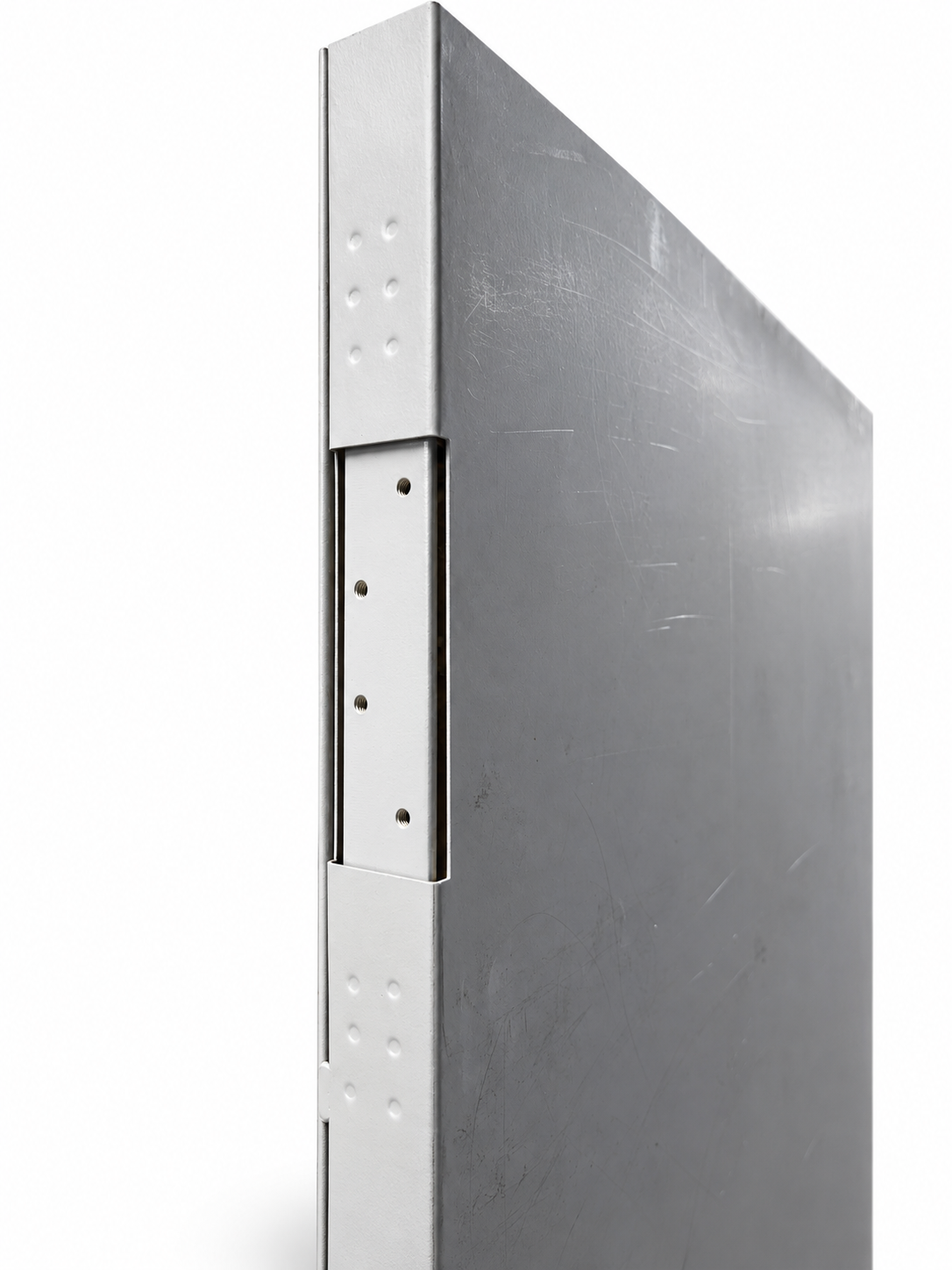 Hinge edge with seven gauge hinge reinforcements