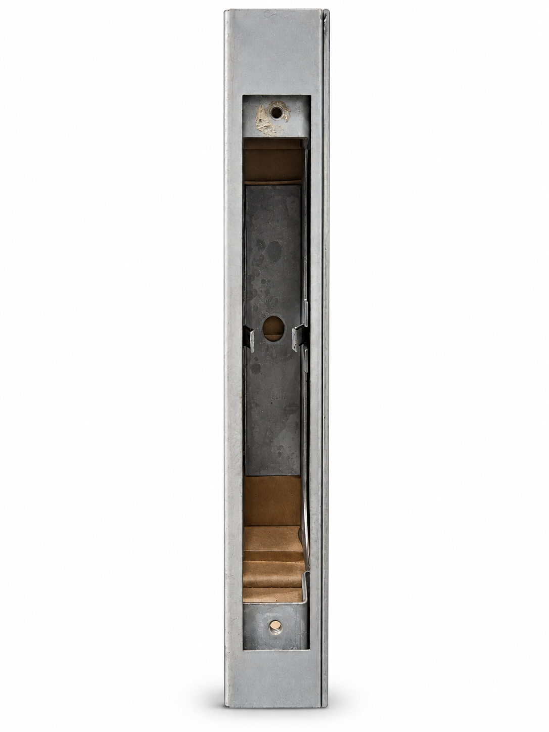 Mortise lock pocket interior