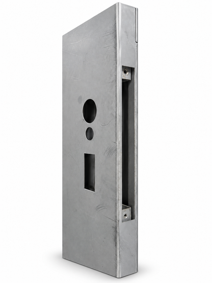 Angled view of the lock edge and mortise pocket