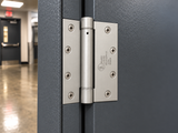 Adjustable Commercial UL Spring Hinges, 4.5 Inch Square in Satin Chrome - Self Closing Hinges - Door Closing Hinges - 3 Pack