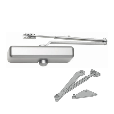 Falcon SC61A Door Closer, Regular/Parallel Arm, Slim Plastic Cover, Aluminum (689)