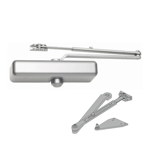Falcon SC61A Door Closer, Slim Plastic Cover, Aluminum (689)