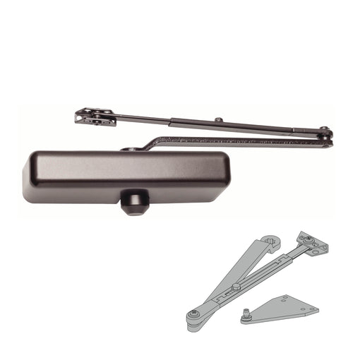 Falcon SC61A Door Closer, Slim Plastic Cover, Dark Bronze (695)