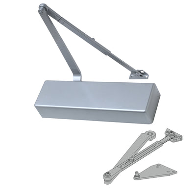 Falcon SC71A Door Closer, Regular/Parallel Arm, Full Cover, Aluminum (689)