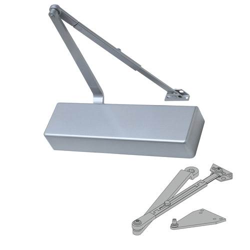 Falcon SC71A Door Closer, Full Cover, Aluminum (689)
