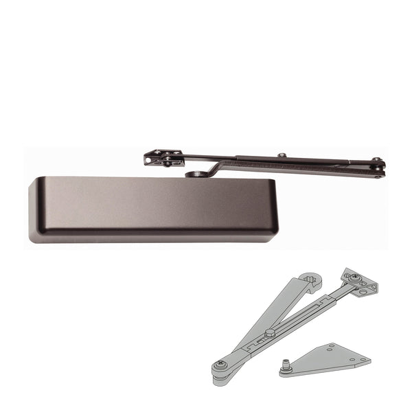 Falcon SC81A Door Closer, Regular/Parallel Arm, Full Cover, Dark Bronze (695)