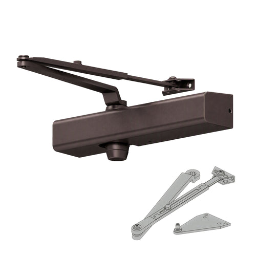 Falcon SC81A Door Closer, Slim Plastic Cover, Dark Bronze (695)