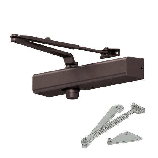 Falcon SC81A Door Closer, Slim Plastic Cover, Dark Bronze (695)