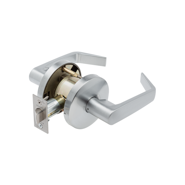 Falcon W101S Passage Cylindrical Lock, Dane Lever, Satin Chrome (626)