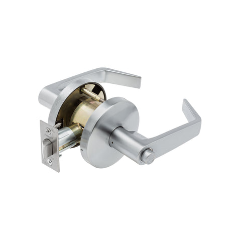 Falcon W301S Privacy Cylindrical Lock, Dane Lever, Satin Chrome (626)