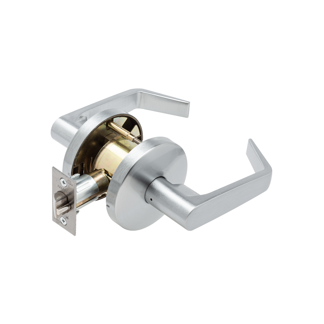 Falcon W561P6 Classroom Cylindrical Lock with 6-Pin Keyed Cylinder, Dane Lever, Satin Chrome (626)