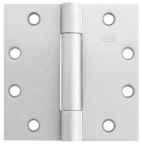 Ives 3CB1 4.5" x 4.5" Concealed Bearing Butt Hinge, Satin Chrome Plated (652)