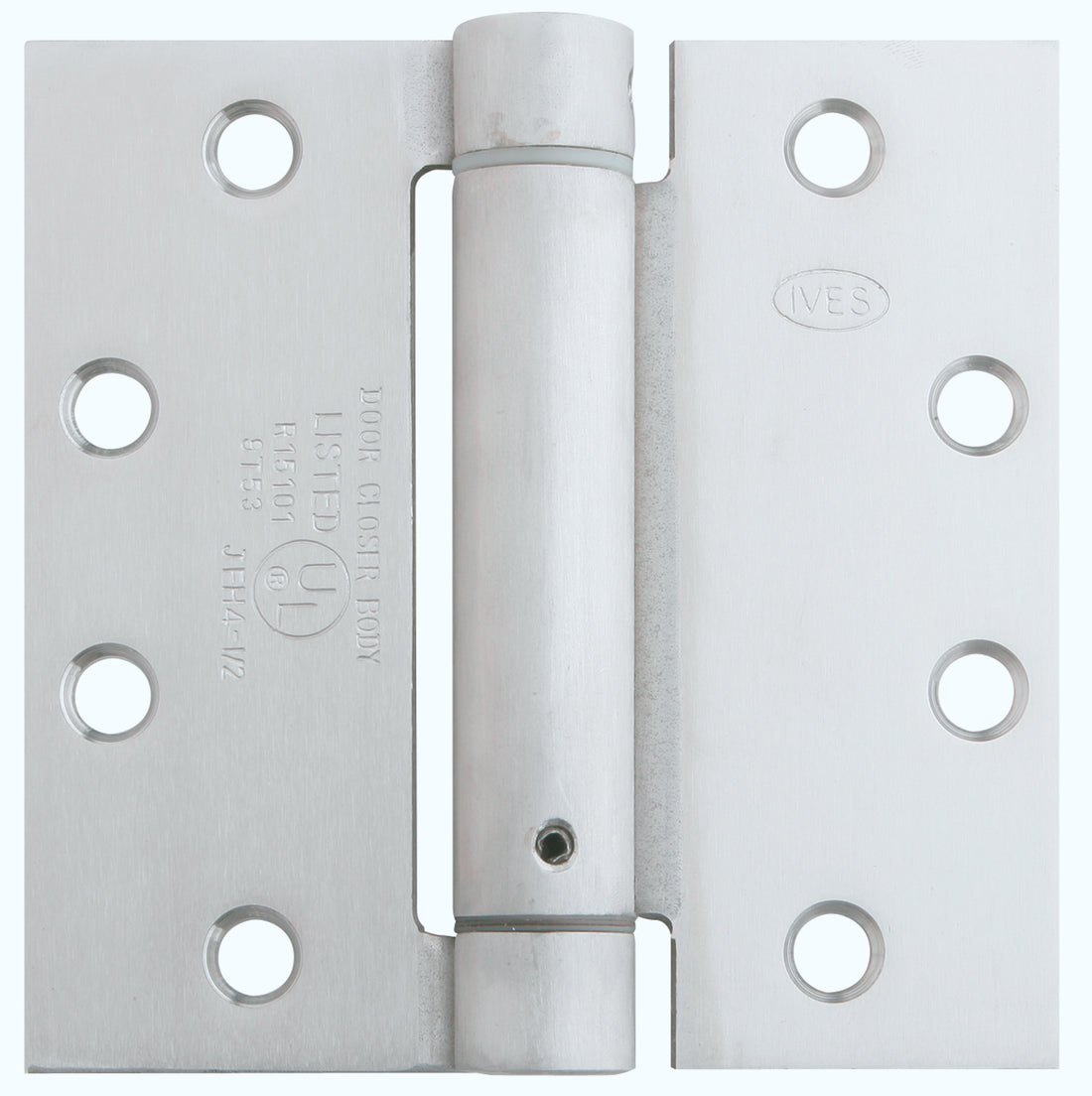 Ives 3SP1 4.5" x 4.5" Spring Hinge, Satin Chrome Plated (652) — Pack of 3