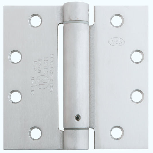 Ives 3SP1 4.5" x 4.5" Spring Hinge, Satin Chrome Plated (652)