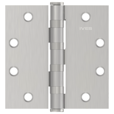 Ives 5BB1HW 4.5" x 4.5" Heavy Weight Ball Bearing Butt Hinge, Satin Stainless Steel (630)