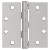 Ives 5BB1HW 4.5" x 4.5" Heavy Weight Ball Bearing Butt Hinge with Non-Removable Pin, Satin Stainless Steel (630)