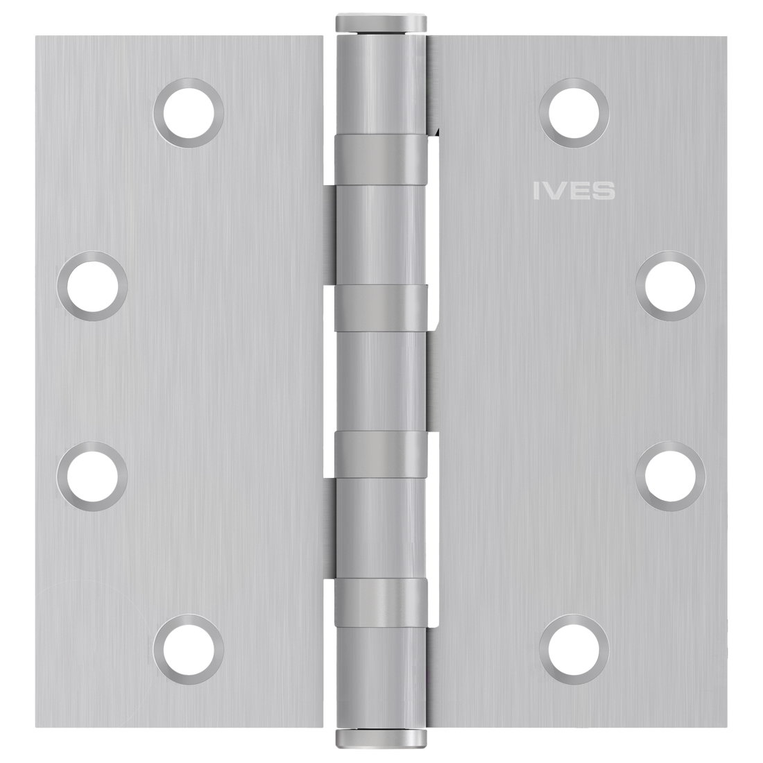Ives 5BB1HW 4.5" x 4.5" Heavy Weight Ball Bearing Butt Hinge, Satin Chrome Plated (652) — Pack of 3