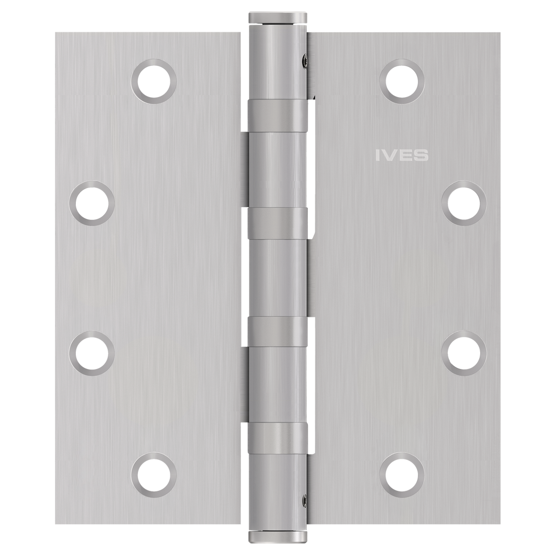 Ives 5BB1HW 5" x 4.5" Heavy Weight Ball Bearing Butt Hinge with Non-Removable Pin, Satin Stainless Steel (630)